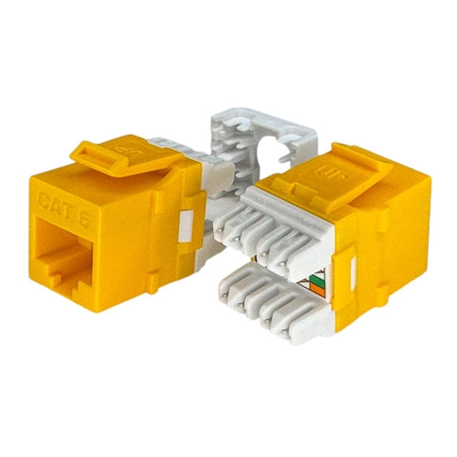 PSI Data HD-6EKSJYL Cat6 HDJ-Series Keystone Jack T568A/B, Yellow