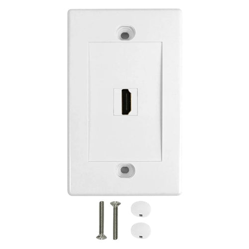 Phantom Cables HDMIWP 1-Port HDMI Feed-Thru Wall Plate, White