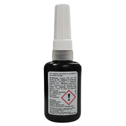 Permabond HM128 High Strength Medium Viscosity Red Grade Threadlocker, 15 Minute Fixture Time, 10mL Bottle