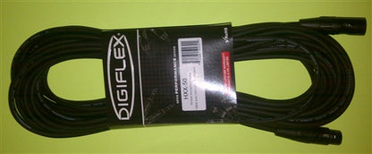 Digiflex HXX-50 Performance Series Microphone Cable, 3 Pin XLR Male to 3 Pin XLR Female, 50' Length