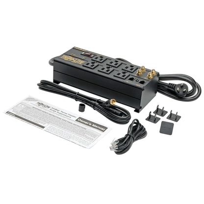 Tripplite ISOBAR6DBS 6-OUTLET Surge Protector, 6ft Cord, Right-Angle Plug, 3330 Joules, Diagnostic LEDs, Tel/Coax/Modem