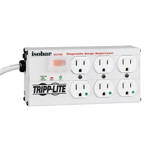 Tripplite ISOBAR6ULTRAHG Hospital-Grade Surge Protector Isobar, UL 1363, 6 Outlets, 15'cord