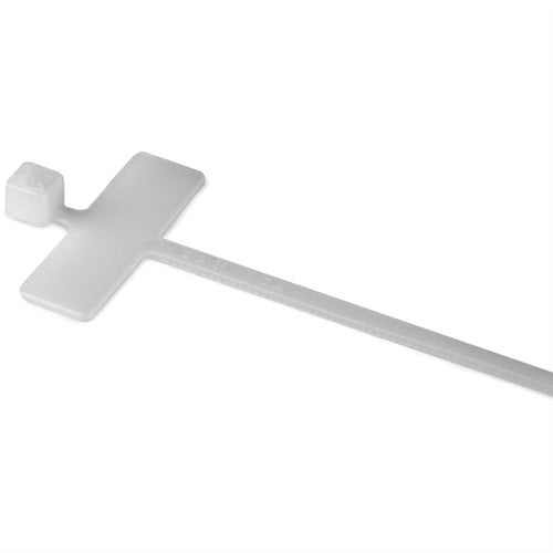 Hellermann Tyton IT18R9C2 Identification Flag Cable Tie 3.9" Length 18LB Tensile Strength, Natural 100/Pack