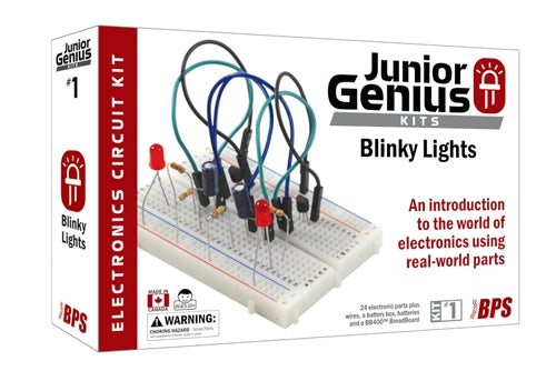 BPS Busboard JRG01-KIT Blinky Lights Kit, Build Electronic Circuits to Learn How LEDs and Transistors Work