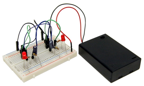 BPS Busboard JRG01-KIT Blinky Lights Kit, Build Electronic Circuits to Learn How LEDs and Transistors Work