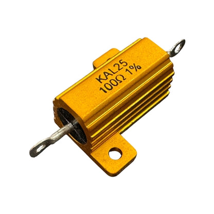 Stackpole KAL25FB100R 100 Ohm 25 Watt 1% Wirewound Resistor, Aluminum Heatsink, Military: 100R 100ohm 25W