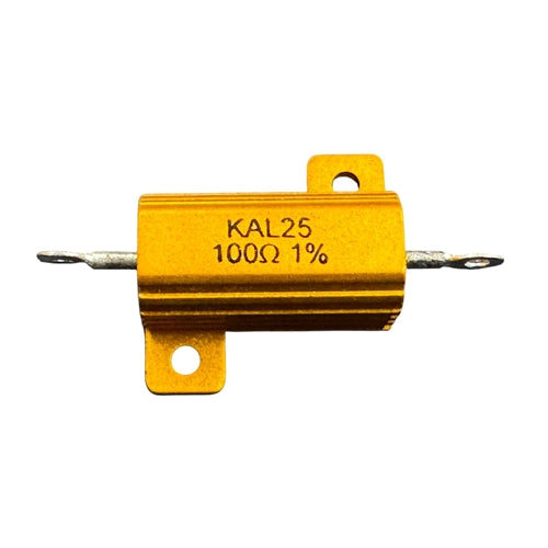 Stackpole KAL25FB100R 100 Ohm 25 Watt 1% Wirewound Resistor, Aluminum Heatsink, Military: 100R 100ohm 25W
