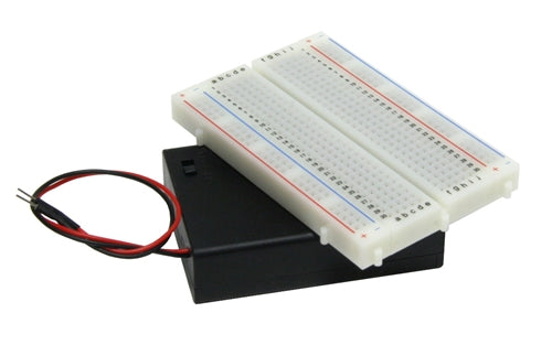 BPS Busboard KIT-BB400+pw3 BB400 Solderless Breadboard and 3AA Battery Box with Switch and Breadboard Pins