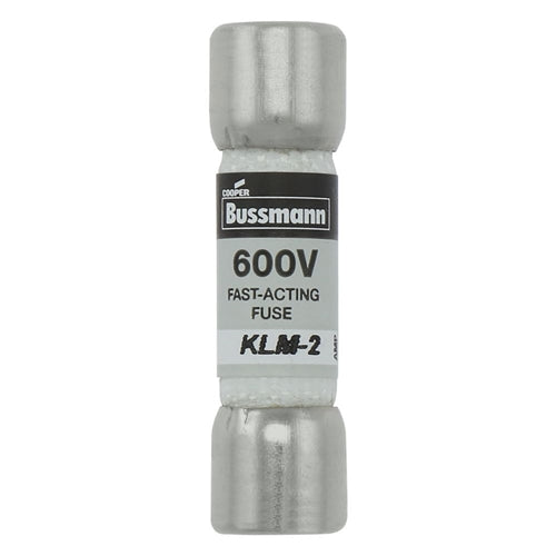 Bussmann KLM-2 Fuse 2 Amp 600VAC/VDC Fast Blow Melamine Tube (13/32" x 1-1/2") 2A 2AMP
