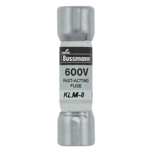 Bussmann KLM-8 Fuse 8 Amp 600VAC/VDC Fast Blow Melamine Tube (13/32" x 1-1/2") 8A 8AMP