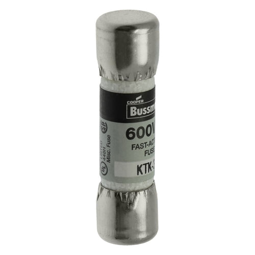 Bussmann KTK-3 Fuse 3 Amp 600VAC Fast Blow Melamine Tube (13/32" x 1-1/2") 3A 3AMP