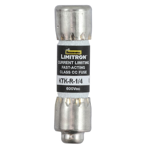 Bussmann KTK-R-1/4 Fuse 250mA 1/4 Amp 600VAC Fast Blow, Class CC Rejection-Type Melamine Tube (13/32" x 1-1/2") 0.25A