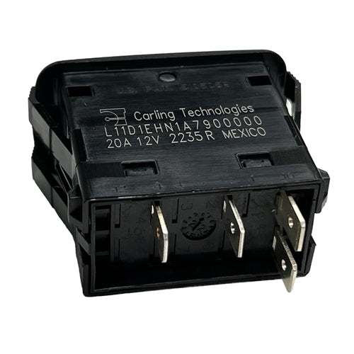Carling L11D1EHN1-A7900 Lighted Rocker Switch SPST On-Off, 20A@12VDC, Amber/Green LED, QC Terminals *Max 12VDC*