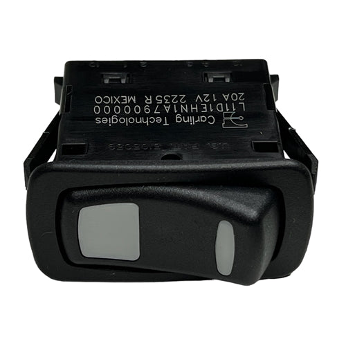 Carling L11D1EHN1-A7900 Lighted Rocker Switch SPST On-Off, 20A@12VDC, Amber/Green LED, QC Terminals *Max 12VDC*
