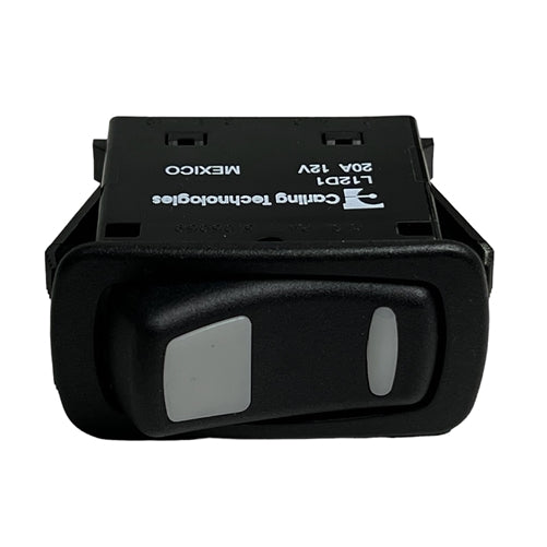 Carling L12D1EHN1-A7900 Lighted Rocker Switch SPST (On)-Off, 20A@12VDC, Amber/Green LED, QC Terminals *Max 12VDC*