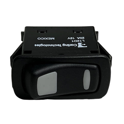 Carling L12D1EHN1-A7900 Lighted Rocker Switch SPST (On)-Off, 20A@12VDC, Amber/Green LED, QC Terminals *Max 12VDC*