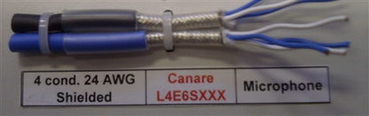 Canare Blue Microphone Cable Star Quad 24AWG 4 Conductor + Shielding L4E6SBLU (100M = Full Roll)
