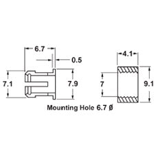 Mode 55-550-0 Two-Piece Panel Mount 5mm LED Holder