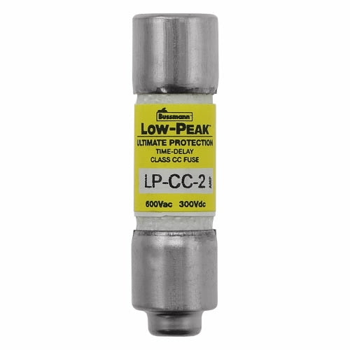 Bussmann LP-CC-2 Fuse 2 Amp 600VAC/300VDC Class CC Low Peak Time-Delay (0.41" x 1-1/2") 2A 2AMP