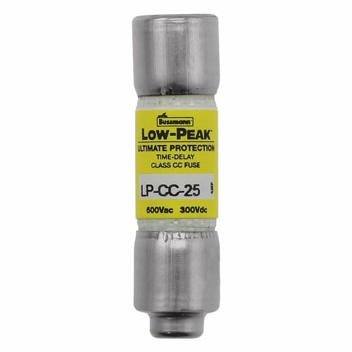 Bussmann LP-CC-25 Fuse 25 Amp 600VAC/300VDC Class CC Low Peak Time-Delay (0.41" x 1-1/2") 25A 25AMP