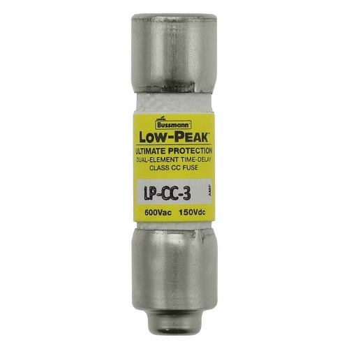 Bussmann LP-CC-3 Fuse 3 Amp 600VAC/150VDC Class CC Low Peak Time-Delay (0.41" x 1-1/2") 3A 3AMP