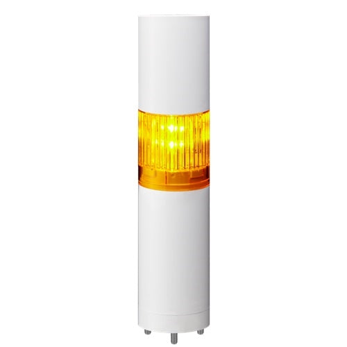 Patlite LR4-102WJBW-Y 40mm 1-Tier Signal Tower, 24V DC, Direct Mount with Cable, Flashing/Buzzer, Off-White