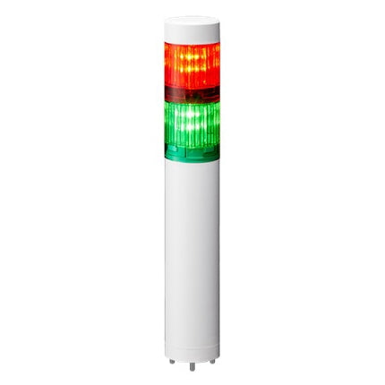 Patlite LR4-2M2WJNW-RG 40mm, 2-Tier Signal Tower, 100-240V AC, Direct Mount with Cable, No Flashing/Buzzer, Off-White Body