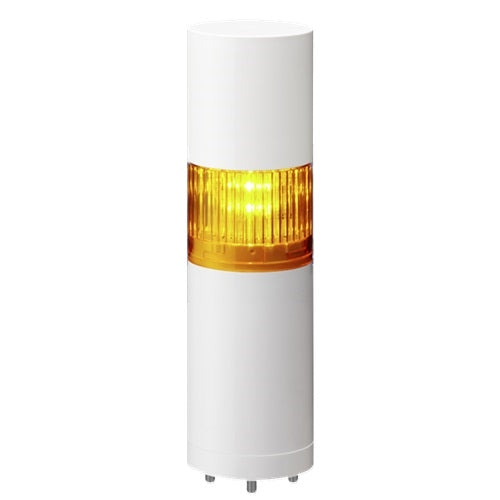 Patlite LR5-102WJBW-Y 50mm 1-Tier Signal Tower, 24V DC, Direct Mount with Cable, Flashing/Buzzer, Off-White
