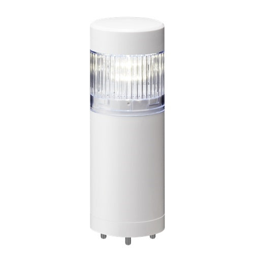 Patlite LR5-102WJNW-C 50mm 1-Tier Signal Tower, 24V DC, Direct Mount with Cable, No Flashing/Buzzer, Off-White