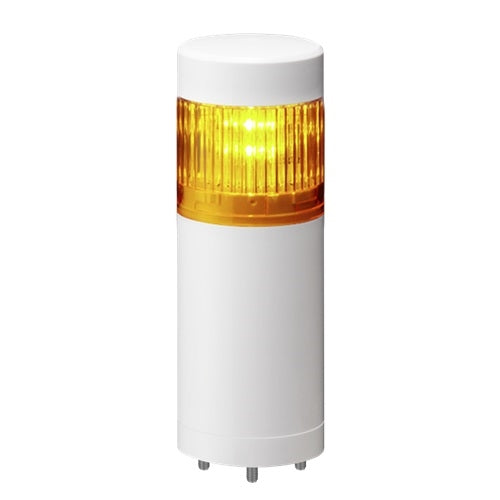 Patlite LR5-102WJNW-Y 50mm 1-Tier Signal Tower, 24V DC, Direct Mount with Cable, No Flashing/Buzzer, Off-White