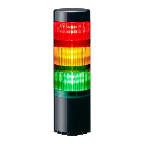 Patlite LR6-3USBK-RYG 60mm 3-Tiered USB Powered and Controlled LED Signal Tower, Black