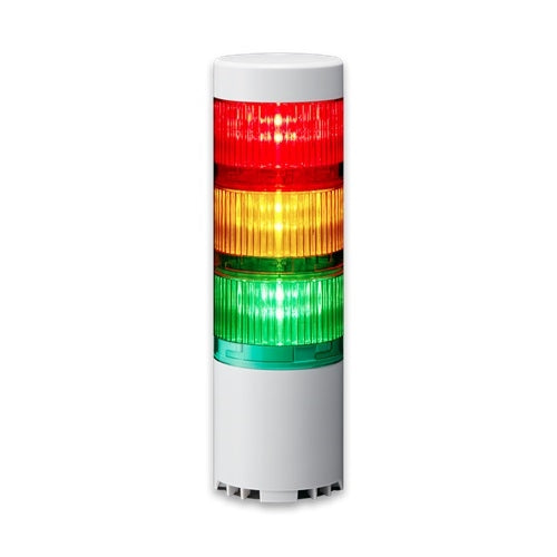 Patlite LR6-3USBW-RYG 60mm 3-Tier USB Powered and Controlled LED Signal Tower, White