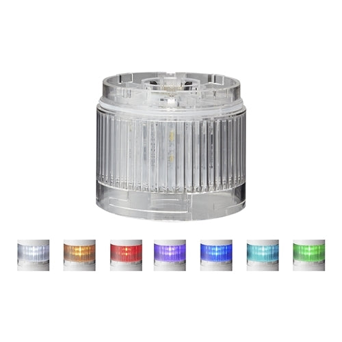 Patlite LR6-E-MZ 60mm Multi-Color LED Unit for LR Signal Tower, 7-Colors, Clear Lens