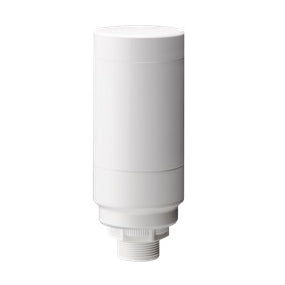 Patlite LR6-ILWCNW 60mm Io-Link Signal Tower Base Unit, Multi-Mount: 30mm Panel or 1/2" NPT, Off-White, Body Only