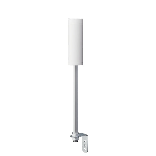 Patlite LR6-M2LJNW 60mm, Signal Tower Base Unit, 100-240V AC, Pole Mount with L Bracket and Cable, Off-White