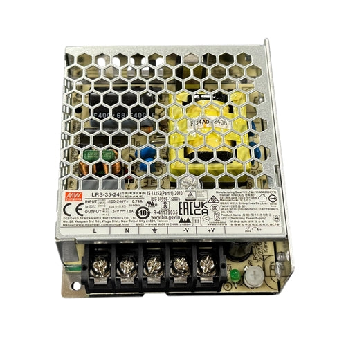 Mean Well LRS-35-24 Switching Power Supply, Output: 1.5A@24VDC 36W Input: 85-264VAC / 120-373VDC