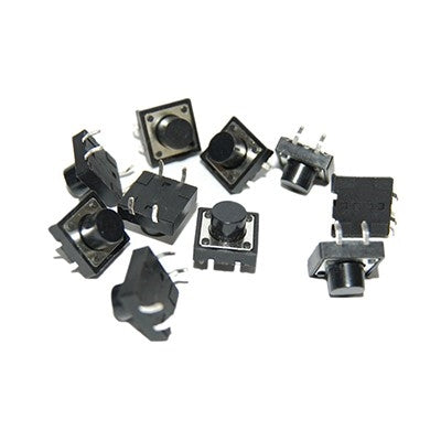 Osepp LS-00002 Mini Square Push Button Switch 12mm 10/Pack, Arduino