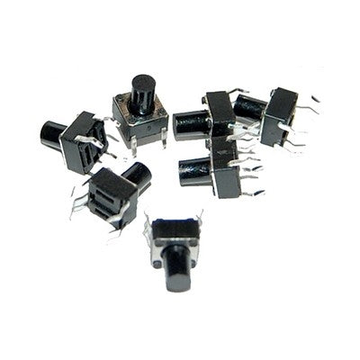 Osepp LS-00003 Push Button Switch Mini Tactile 6mm 25/Pack, Arduino 12VDC@50mA Maximum *Not Rated for AC Circuits*