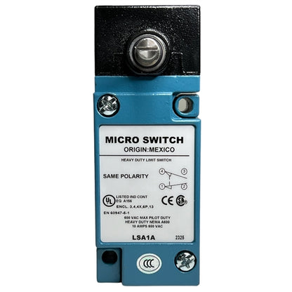 Honeywell LSA1A Heavy Duty Limit Switch SPDT, Side-Rotary Plug-In, 10A/600V, Micro Switch , 1NC/1N0