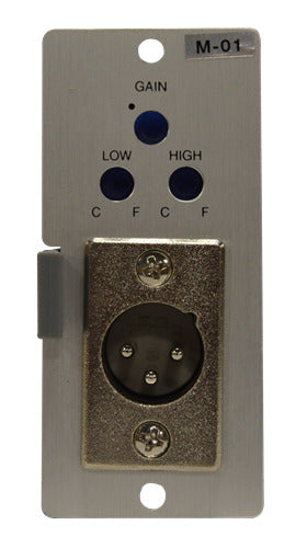 TOA M-01M Mic Module C/W Gain, Phantom Power, XLR-Male, 600 Ohm, 900 Series Module