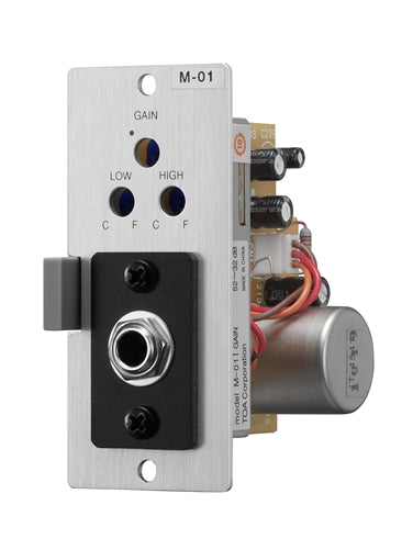 TOA M-01P Mic Module C/W Gain, Phantom, Phone Plug, 600 Ohm, 900 Series Module