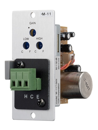 TOA M-11S Mic Module C/W Gain, Mute-Receive, Phantom Power, Terminal Block, 600 Ohm, 900 Series Module