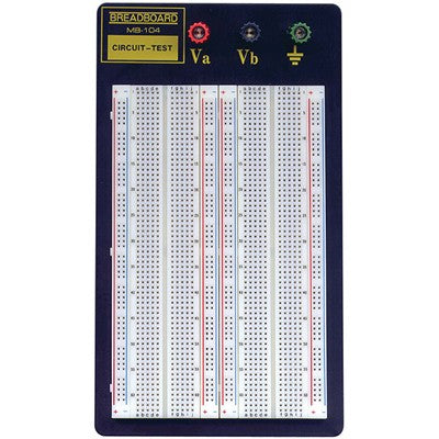 Circuit-Test MB-104 Breadboard with Binding Posts, 1660 Holes (130mm x 215mm)