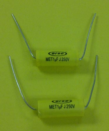 Marsland MCC1 Metallized Polyester Axial Audio Capacitor, 1uF 250V, Non-Polarized, Non-Inductive, Mfr# MCC1PE
