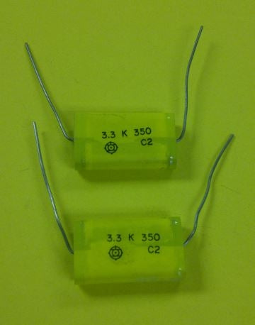 Marsland MCC303 Metallized Polyester Axial Audio Capacitor, 3.3uF 250V, Non-Polarized, Non-Inductive, Mfr# MCC303PE