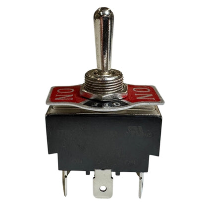Multicomp MCR13-28E-01 Toggle Switch DPDT On-Off-On, 15A@125VAC / 10A@250VAC, On-Off-On Plate Included, QC Terminals