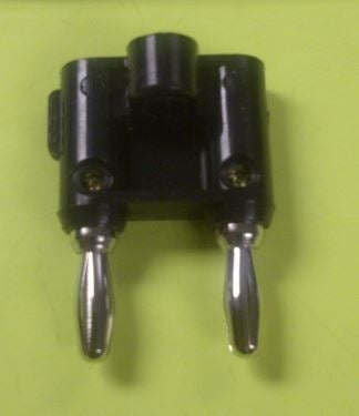 Pomona Double Ban Plug w/Wire Guide Solderless BLK MDP-0/P