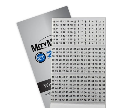 Ziptape MMB-C-08 Vinyl Coated Cloth Wire Marker Book, Legend: 46 Thru 90