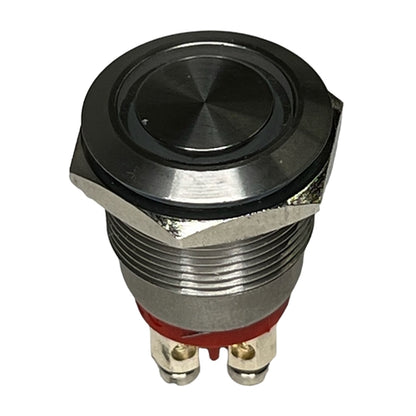 Bulgin MPI002/TERM/RD Red Lighted Vandal Resistant Push Button Switch, SPST-NO Off-(On), Screw Terminals