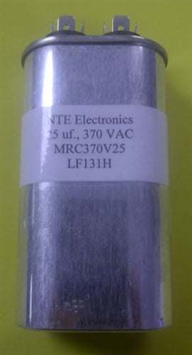 NTE Motor Run Capacitor 25uF 370VAC MRC370V25 ** Rated for Continuous/100% Duty Cycle **